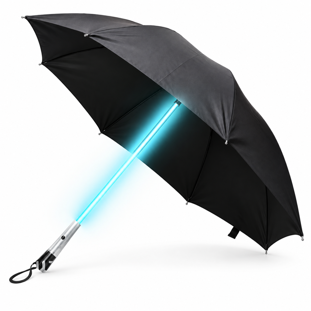Glowbrella LED umbrella on white background